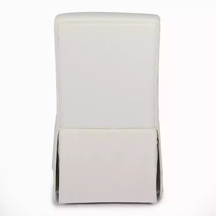 Cream Skirted Dining Chair with Castors
