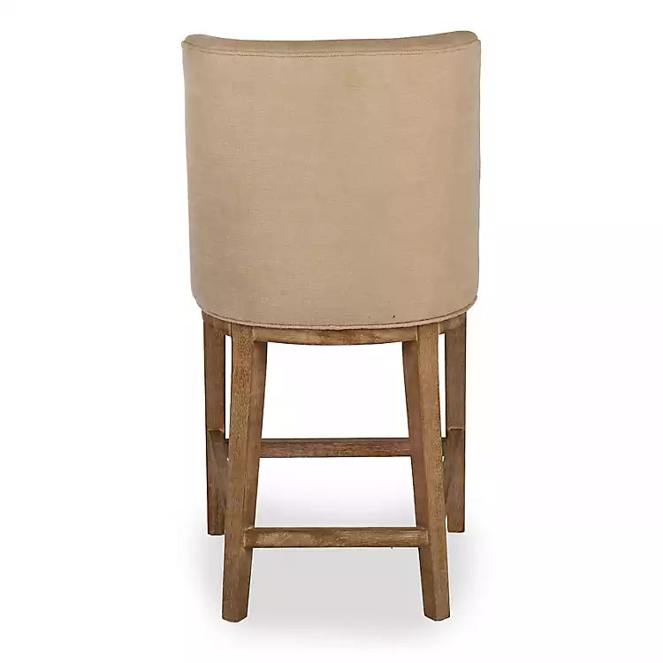 Capri Oatmeal Upholstered Counter Stool