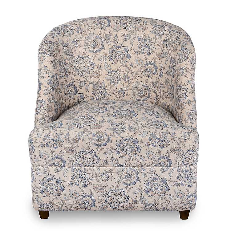New! Blue Floral Charolette Accent Chair