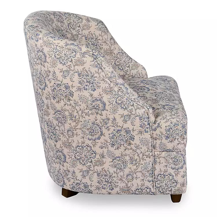 New! Blue Floral Charolette Accent Chair