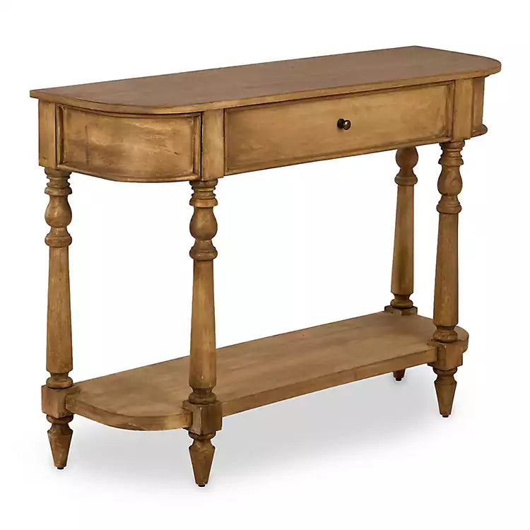 New! Brown Wood Vera Console Table