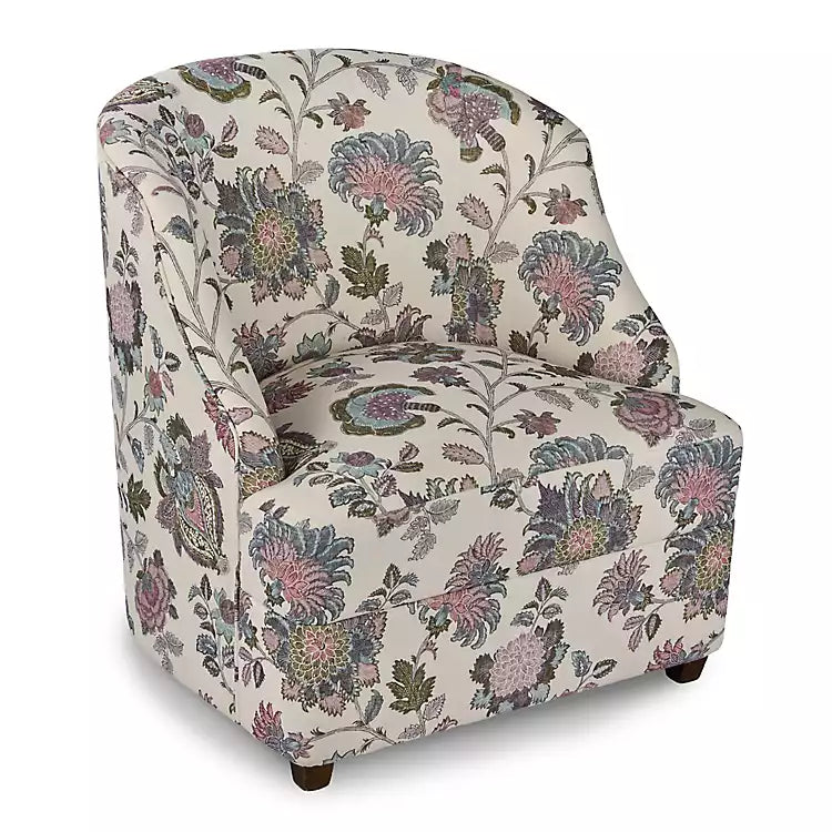 New! Colorful Floral Charolette Accent Chair